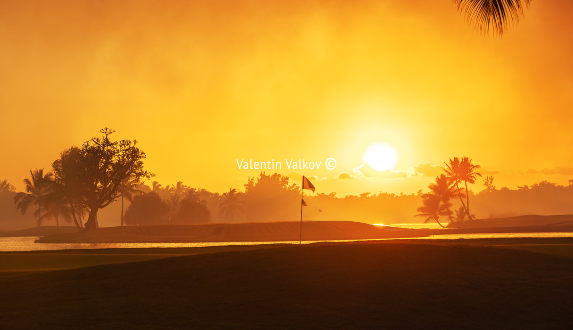 "Golf course in the countryside" stock image