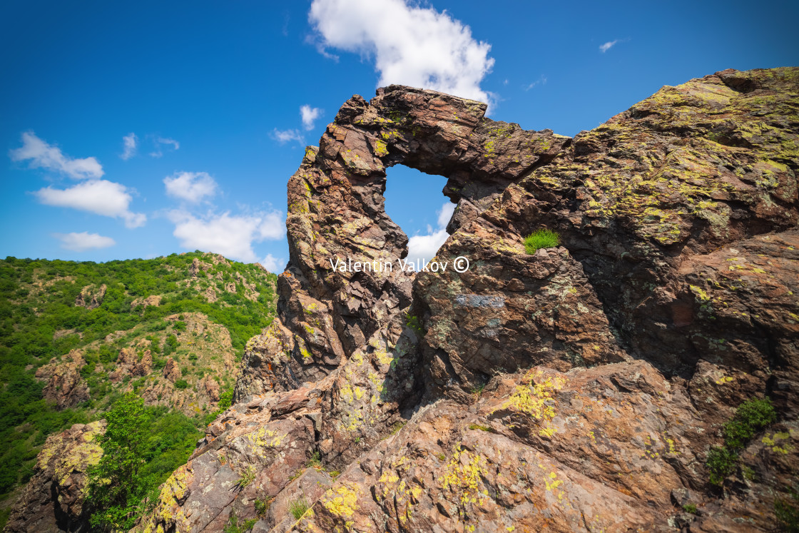 "Mountains landscape. Halkata stone formation in Karandila mounta" stock image