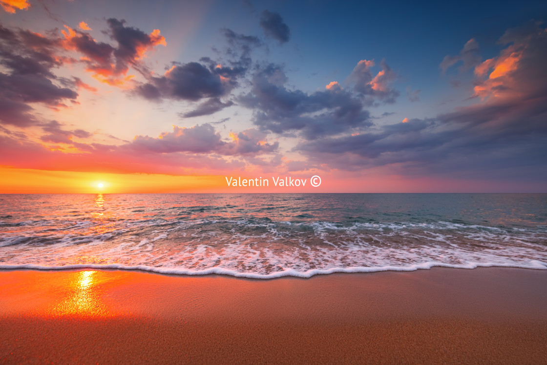 "Beautiful sunrise over the sea" stock image