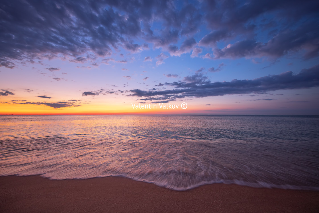 "Beautiful sunrise over the sea" stock image