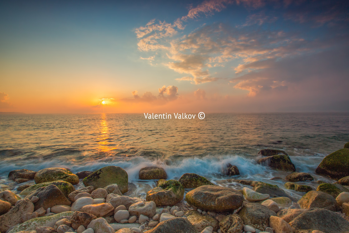 "Beautiful sunrise over the sea" stock image