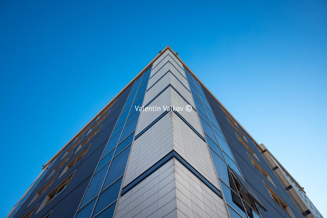 "Architecture details Modern Building Glass facade Business backg" stock image