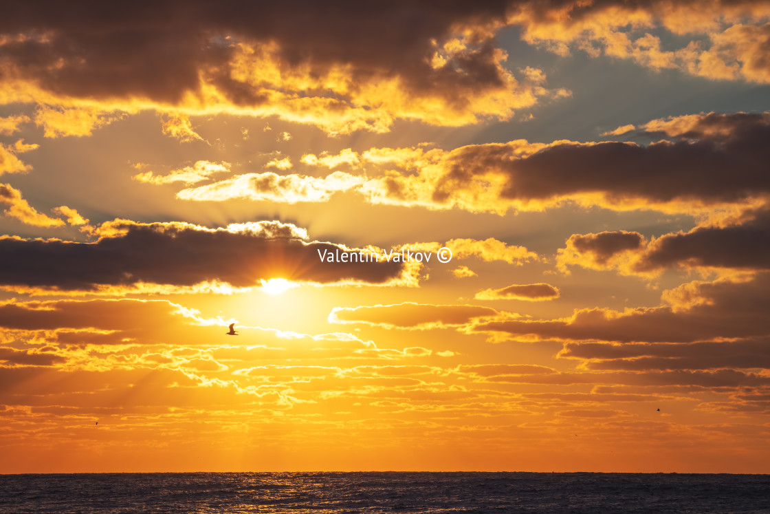 "Beautiful sunrise over the sea" stock image