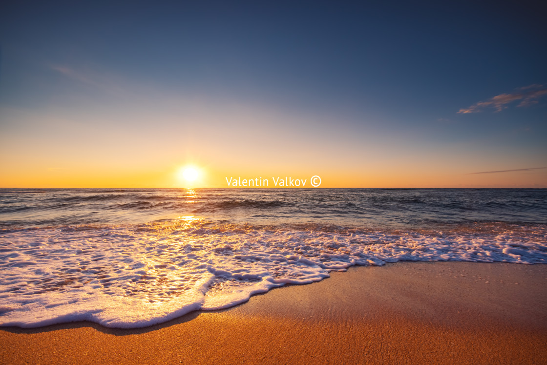 "Beautiful sunrise over the sea" stock image