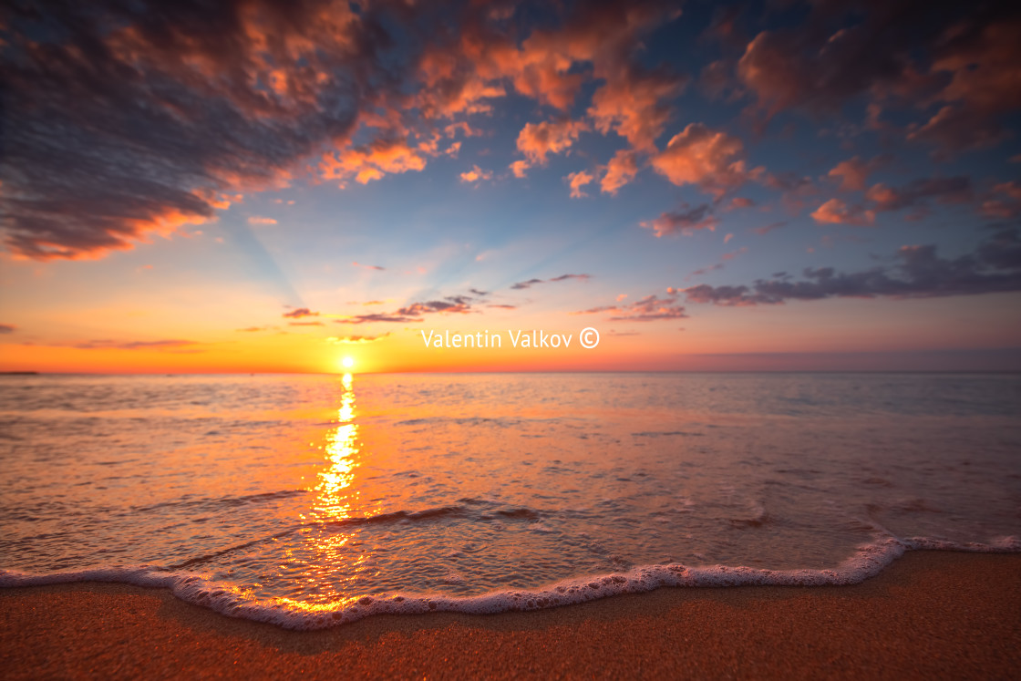 "Beautiful sunrise over the sea" stock image