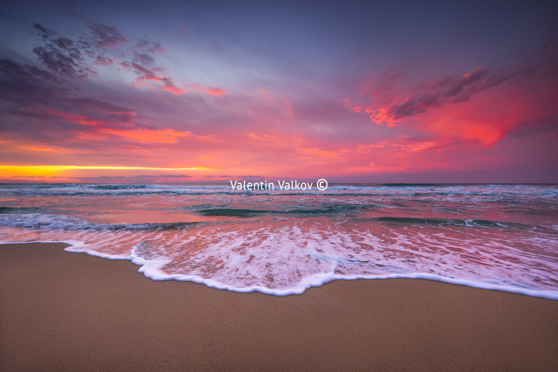 "Beautiful sunrise over the sea" stock image