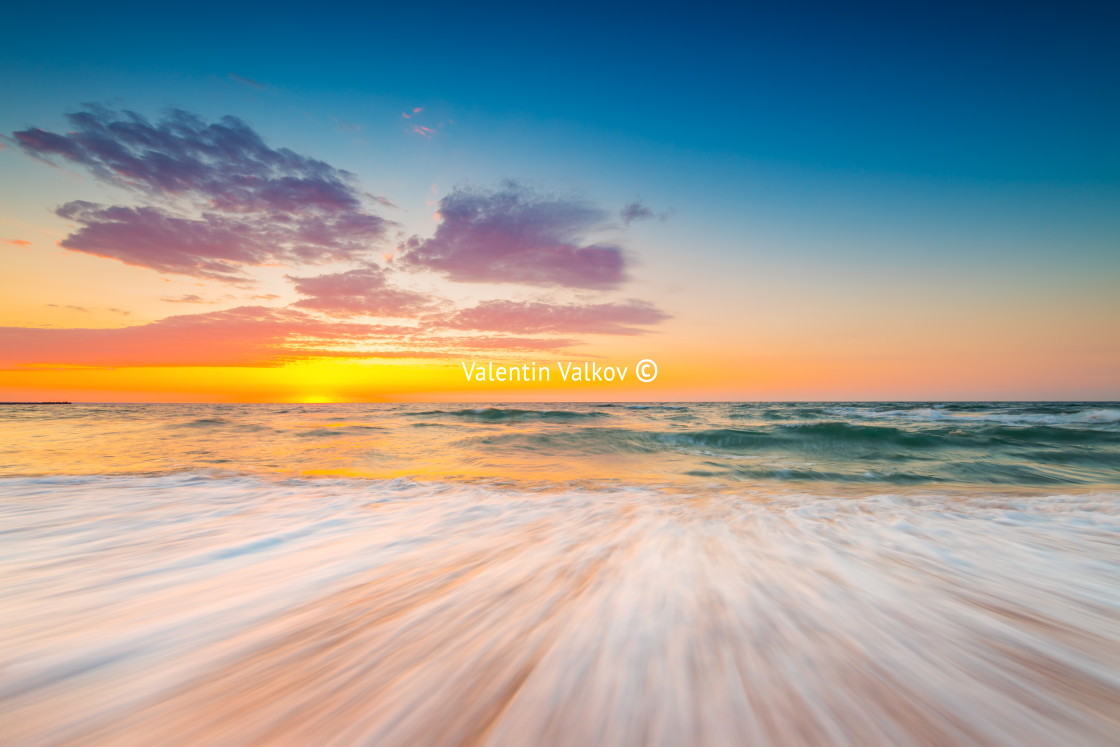 "Beautiful sunrise over the sea" stock image