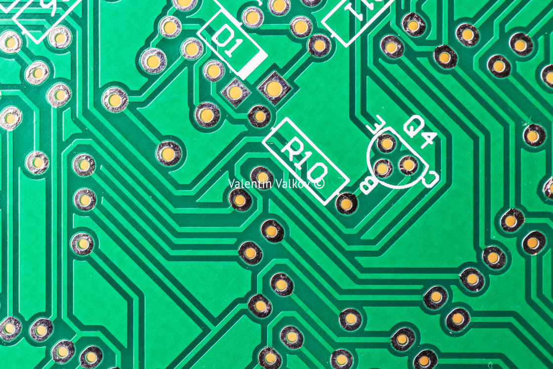 "Green Computer Chip close up" stock image