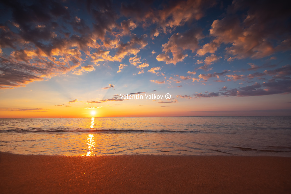 "Beautiful cloudscape over the sea" stock image