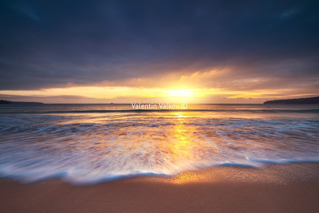 "Beautiful sunrise over the sea" stock image