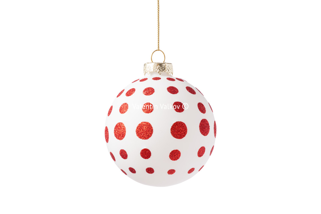 "Christmas tree ball isolated on white background with clipping p" stock image