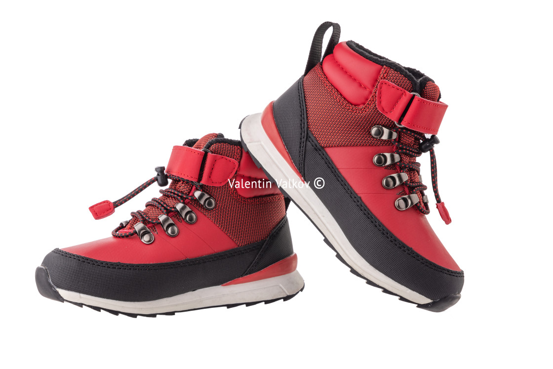 "Red kids shoes. Sport sneakers isolated on white background" by Valentin Valkov - $24.83 "Red kids shoes. Sport sneakers isolated on white background" stock image