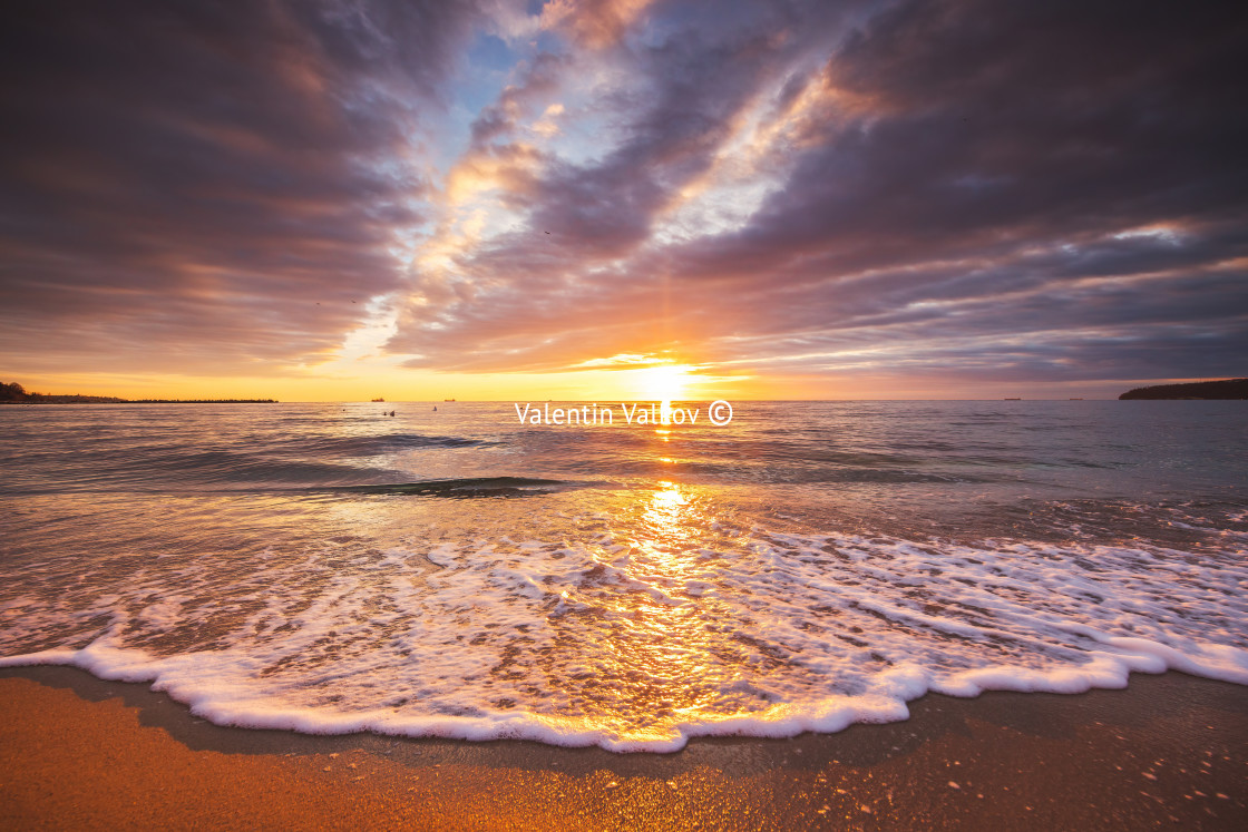 "Beautiful sunrise over the sea" stock image