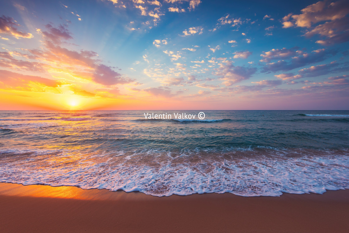 "Beautiful cloudscape over the sea" stock image