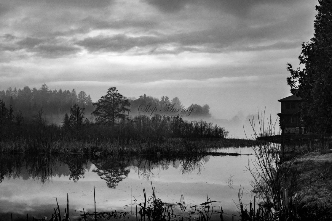 "Misty day at Ampersand" stock image