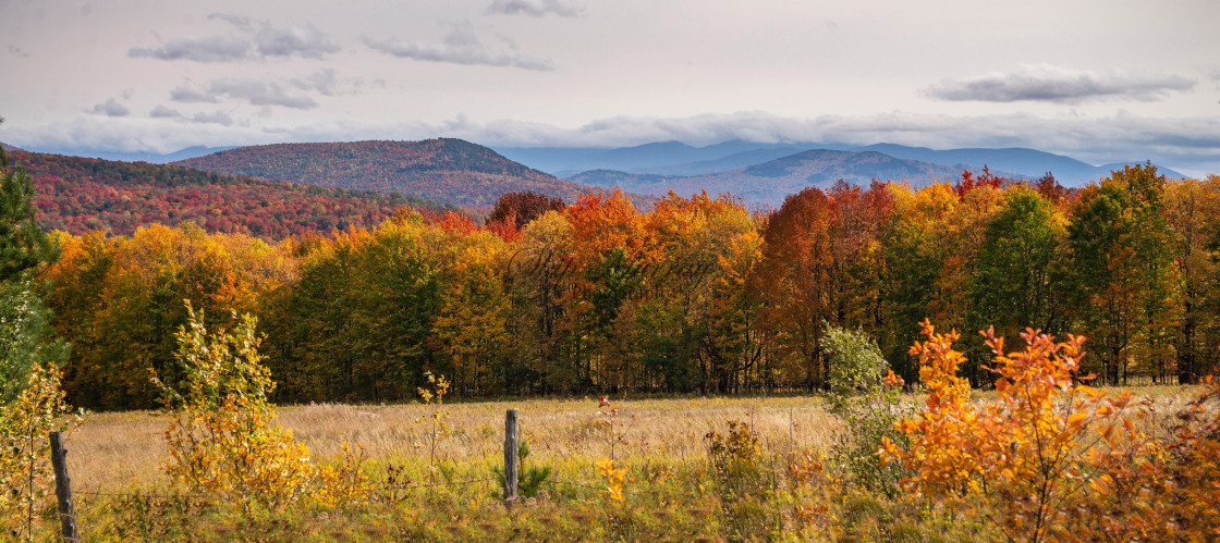 "Adirondack Mountain View in autumn" stock image