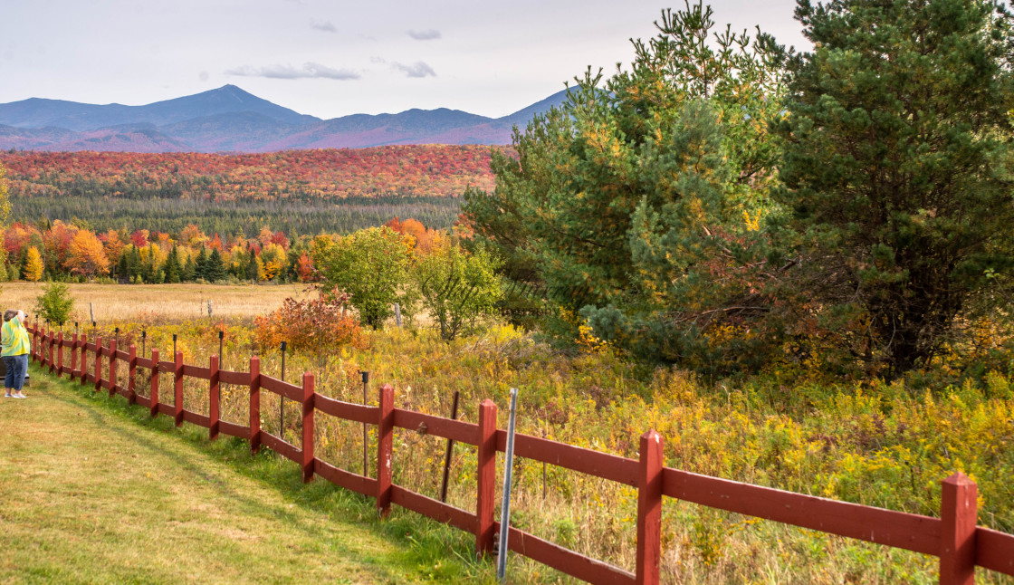 "At the height of the Autumn in the Adirodacks" stock image