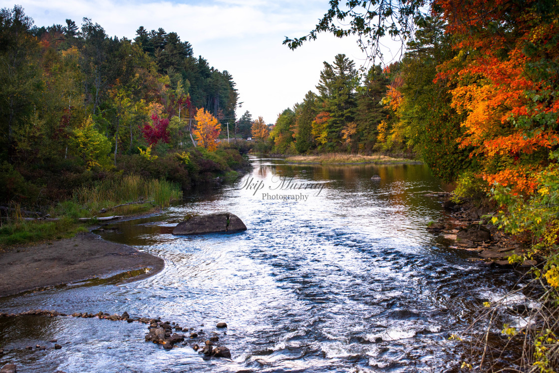 "On down the river" stock image