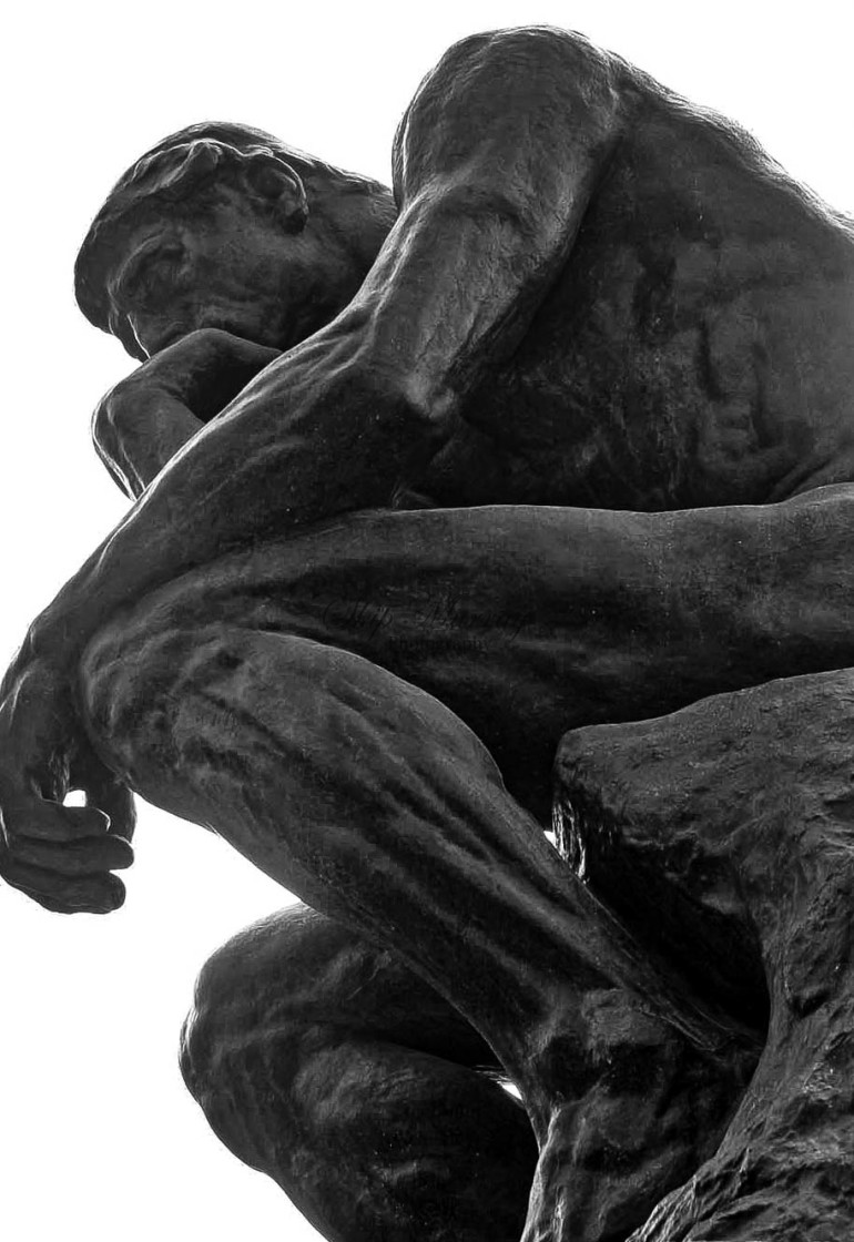 "The Thinker, Auguste Rodin, Rodin Museum, Paris, France." stock image