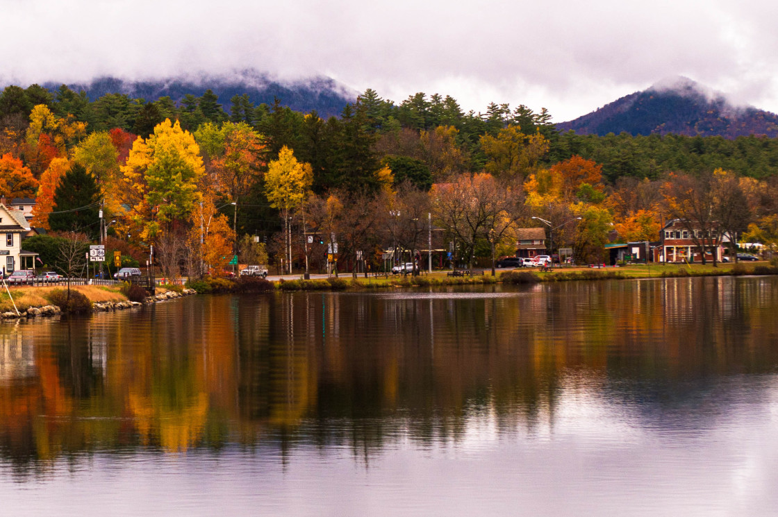 "Lake Flower in late autumn" stock image