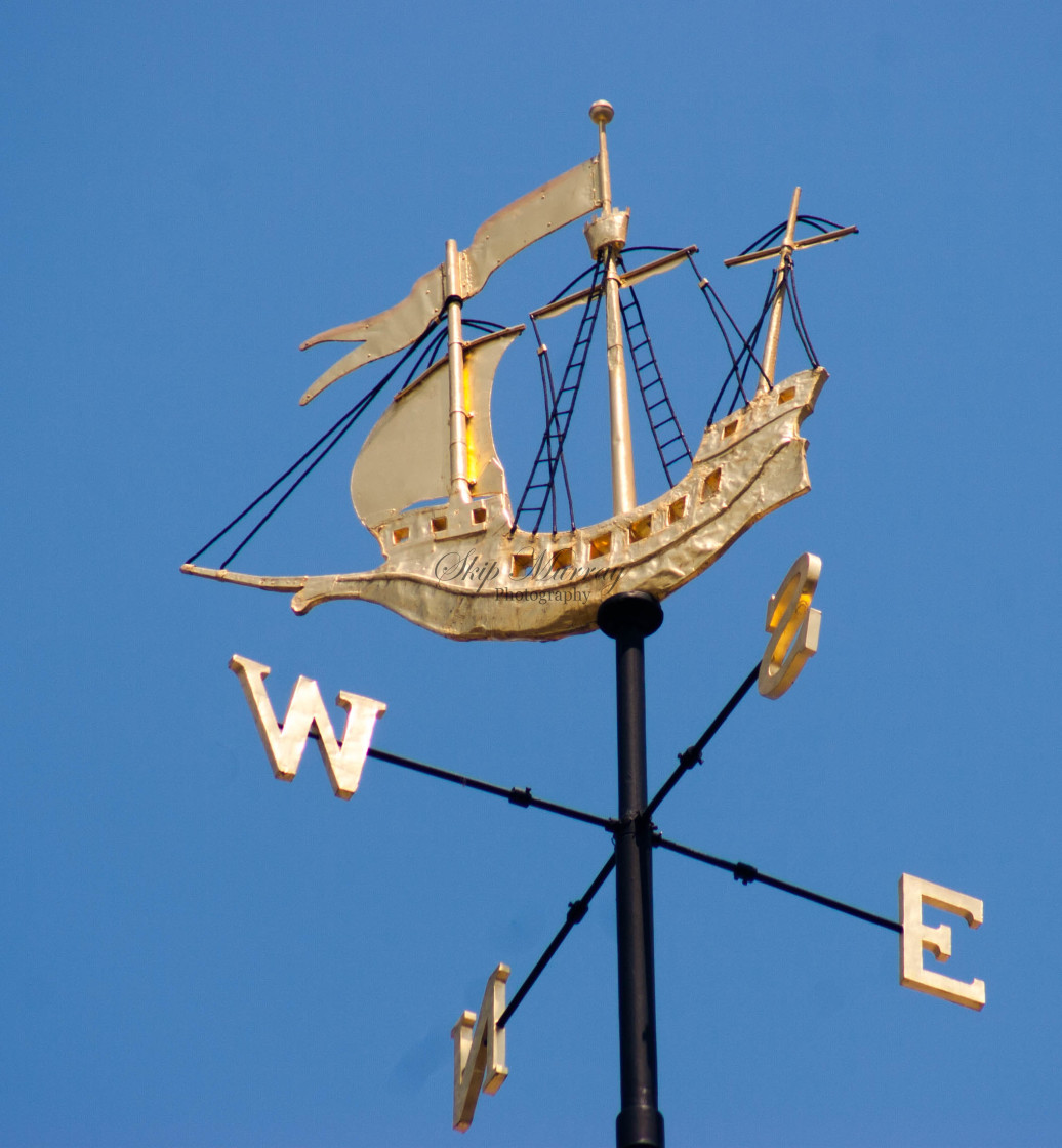 "15th Century Sailing Ship, City Hall, Portland, ME" stock image