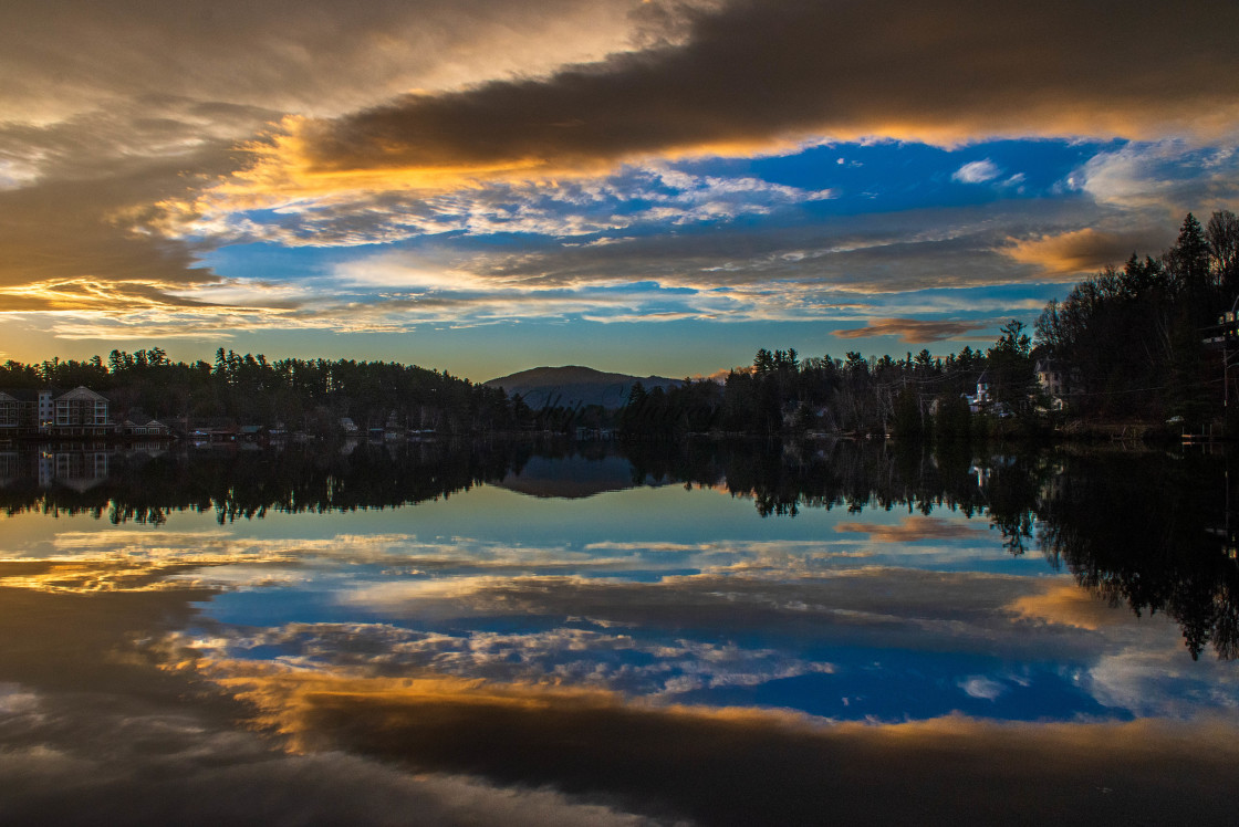 "Lake Flower at Sunrise Nov" stock image