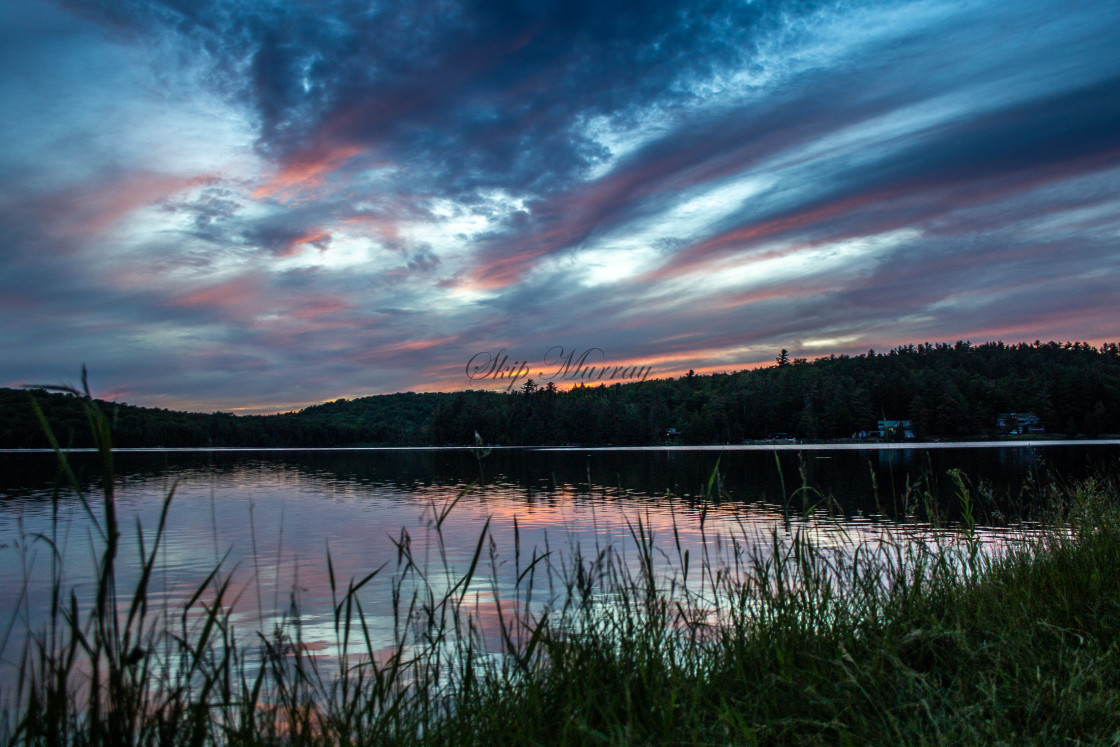 "Lake Colby with grass" stock image