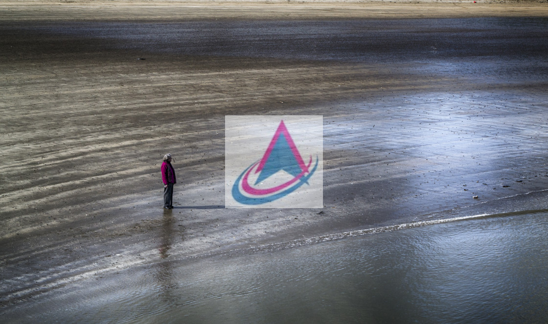 "Beach Solo" stock image