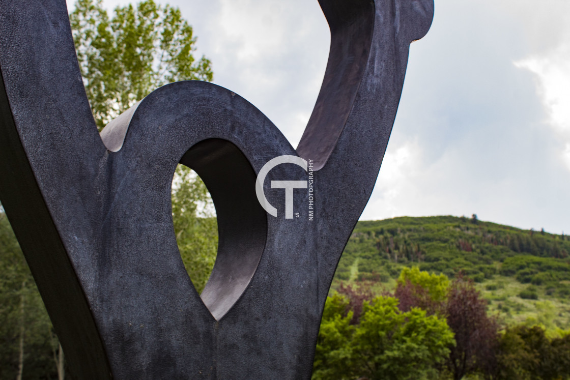 "Yampa River Statue" stock image