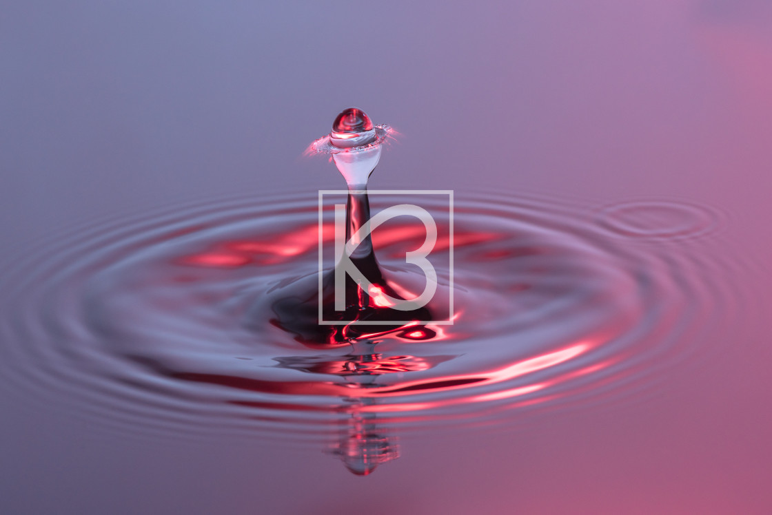"Water drop - purple and red" stock image