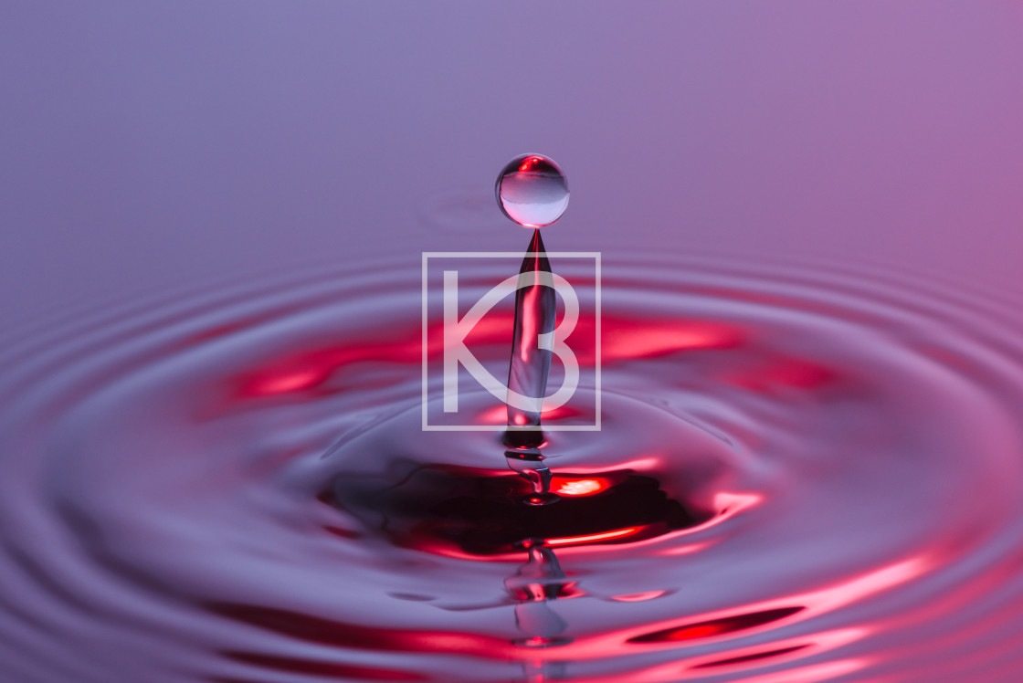 "Water drop - purple and red" stock image