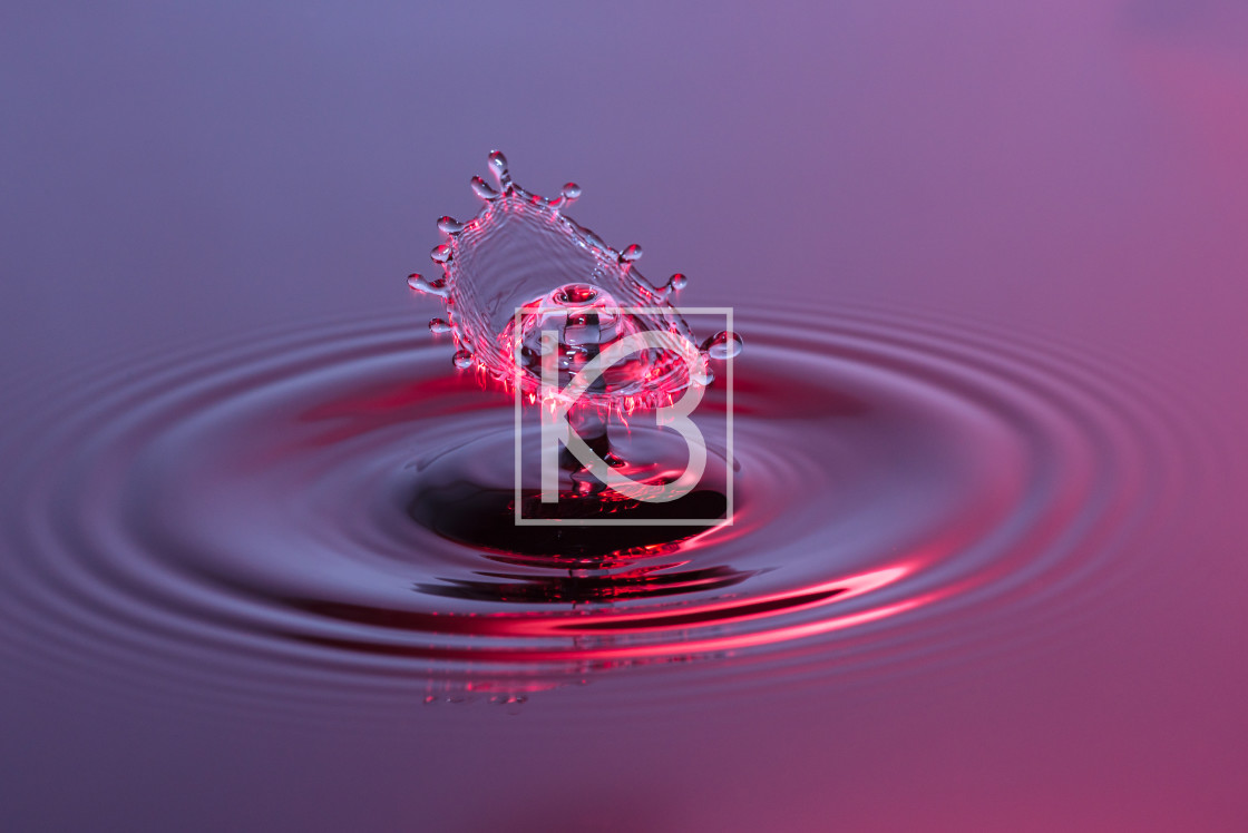 "Water drop - purple and red" stock image