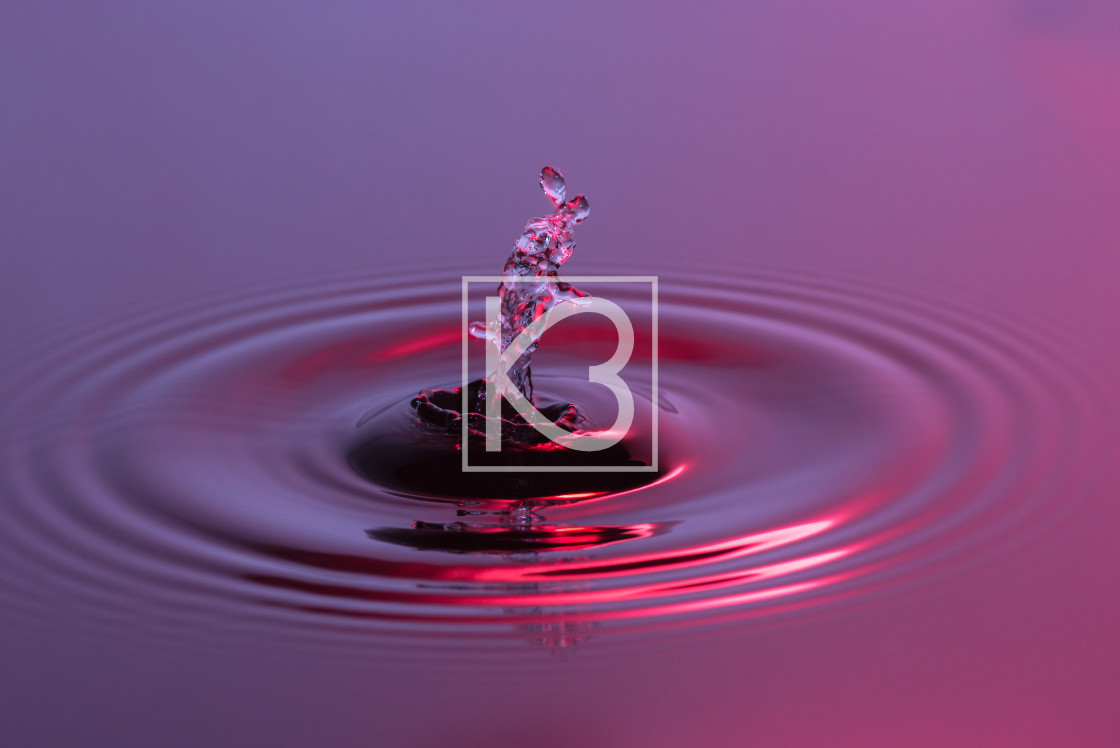 "Water drop - purple and red" stock image