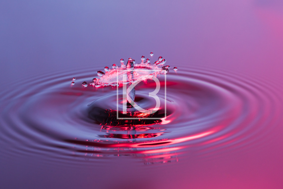 "Water drop - purple and red" stock image