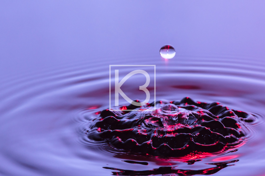 "Water drop - purple and red" stock image