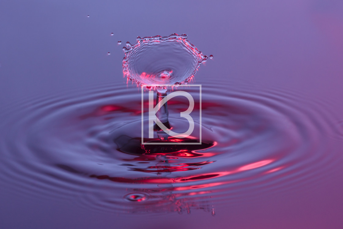 "Water drop - purple and red" stock image