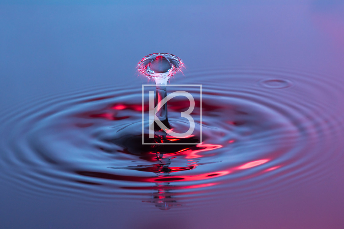 "Water drop - purple and red" stock image