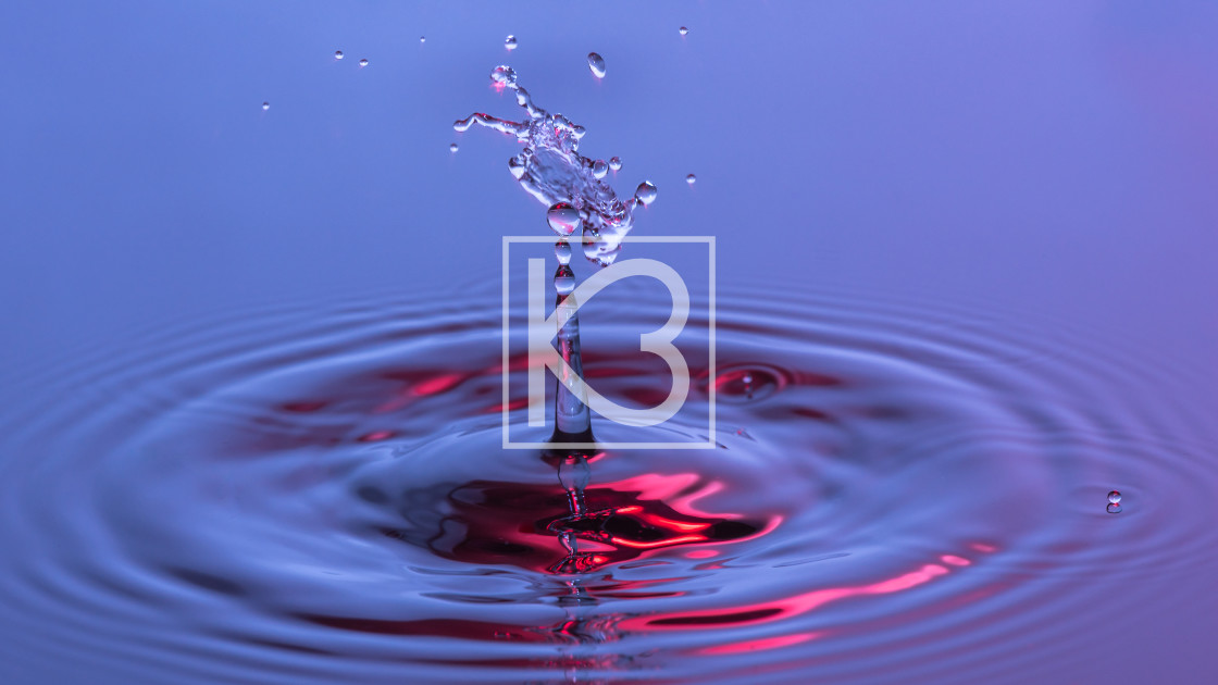 "Water drop - purple and red" stock image