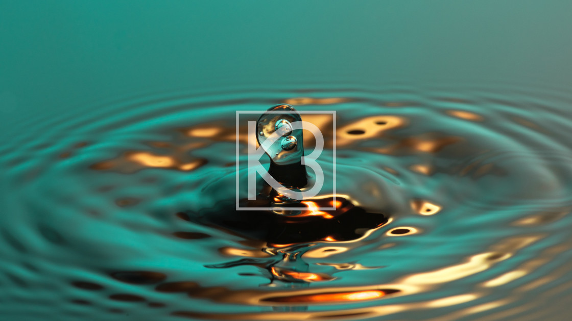 "Water drop collision" stock image