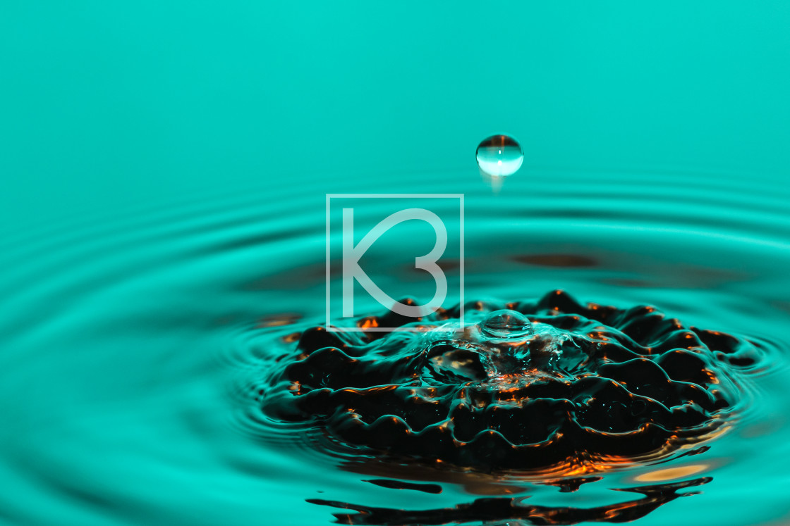 "Water drop in green" stock image