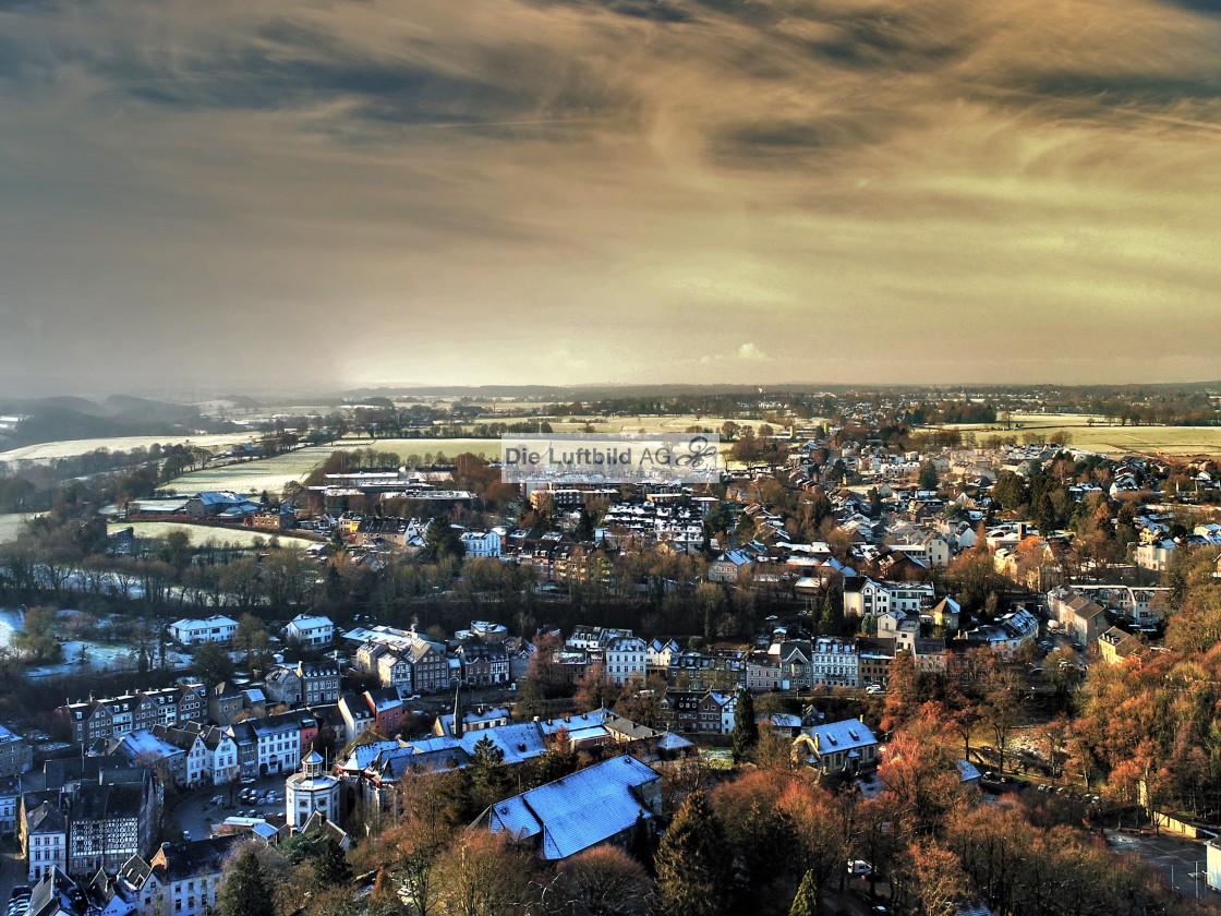 "Luftbild Panorama Kornelimünster Knolle Aachen Aerial Winter Sunset" by Die Luftbild AG Hans-Jörg Behrendt - $2.47 "Luftbild Panorama Kornelimünster Knolle Aachen Aerial Winter Sunset" stock image
