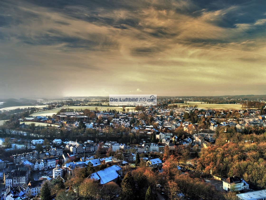 "Luftbild Panorama Kornelimünster Knolle Aachen Aerial Winter Sunset" by Die Luftbild AG Hans-Jörg Behrendt - $2.47 "Luftbild Panorama Kornelimünster Knolle Aachen Aerial Winter Sunset" stock image