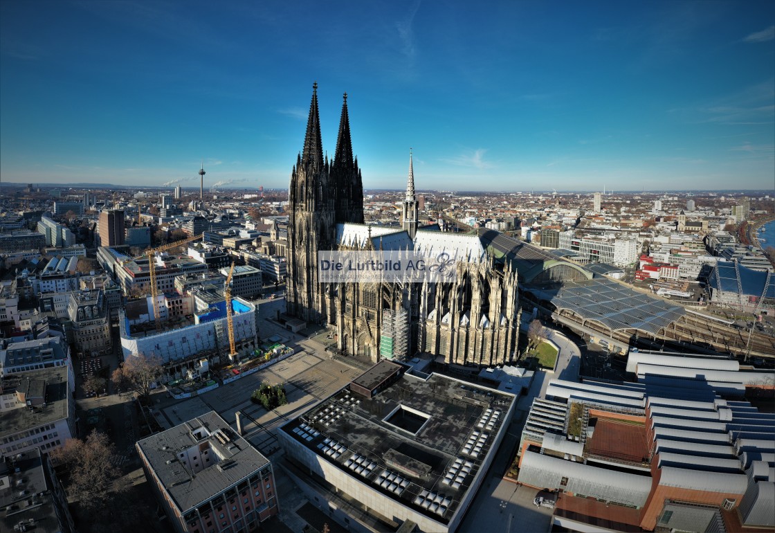 "Luftbild Köln Dom Rhein St. Martin Rheingarten Panorama" by Die Luftbild AG Hans-Jörg Behrendt - $2.47 "Luftbild Köln Dom Rhein St. Martin Rheingarten Panorama" stock image