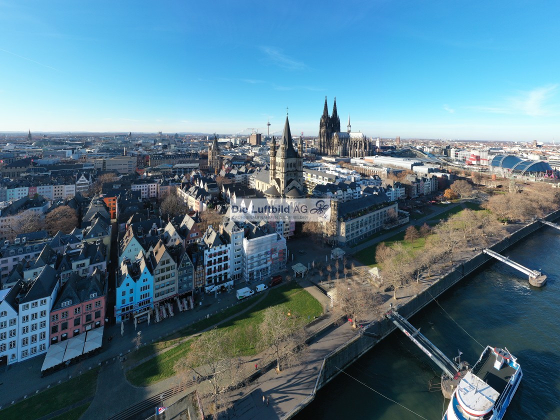 "Luftbild Köln Dom Rhein St. Martin Rheingarten Panorama" by Die Luftbild AG Hans-Jörg Behrendt - $2.47 "Luftbild Köln Dom Rhein St. Martin Rheingarten Panorama" stock image