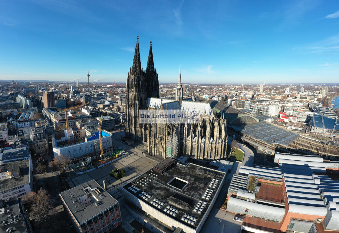 "Luftbild Köln Dom Rhein St. Martin Rheingarten Panorama" by Die Luftbild AG Hans-Jörg Behrendt - $3.70 "Luftbild Köln Dom Rhein St. Martin Rheingarten Panorama" stock image