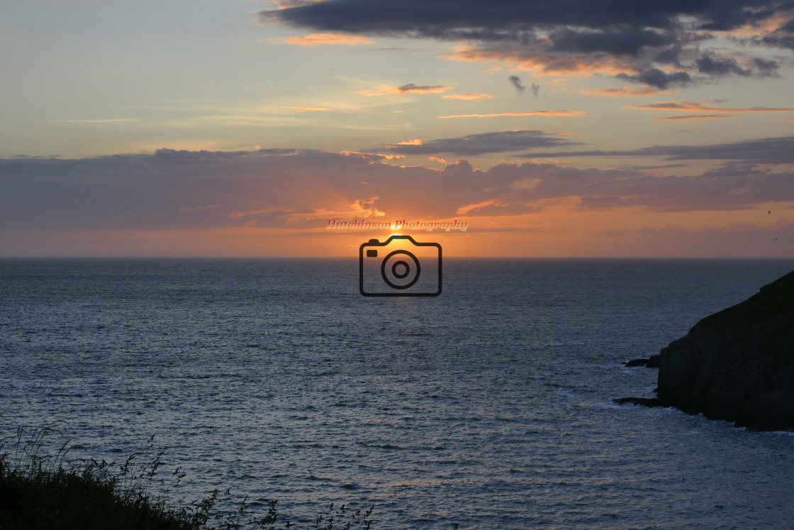 "Sunset Cardigan Bay" stock image