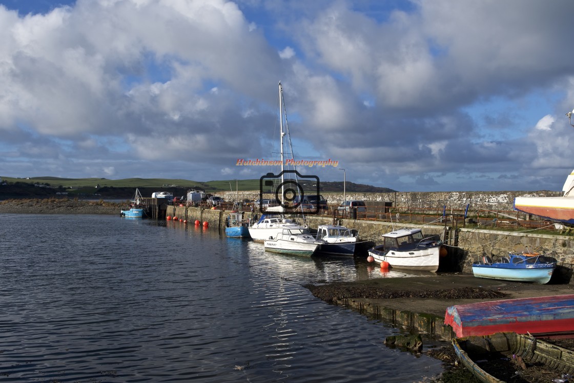 "Drummore Harbour, Dumfries and Galloway" stock image