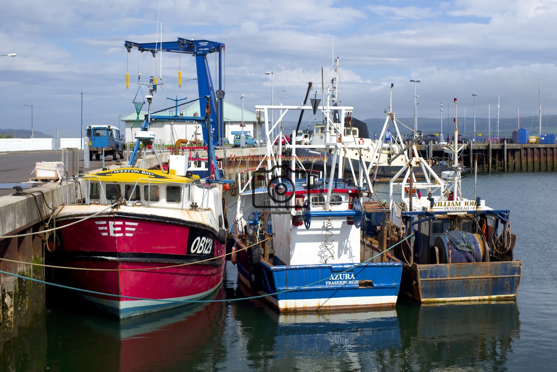 "Fishing Boats Stranraer Harbor" stock image