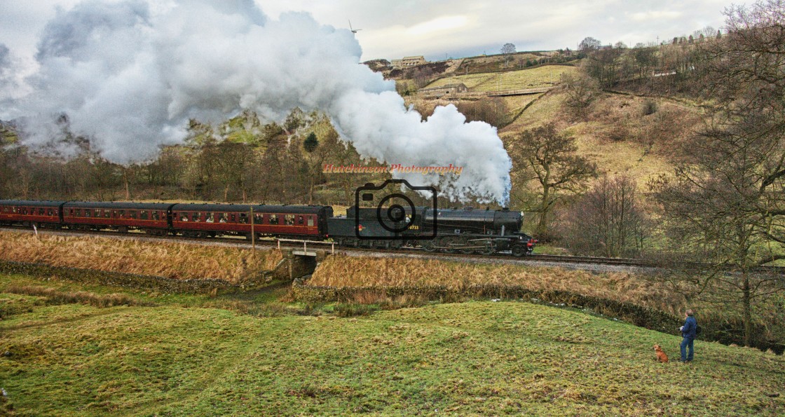 "90733 aproaching Oxenhope 15/02/09 KWVR winter gala" stock image