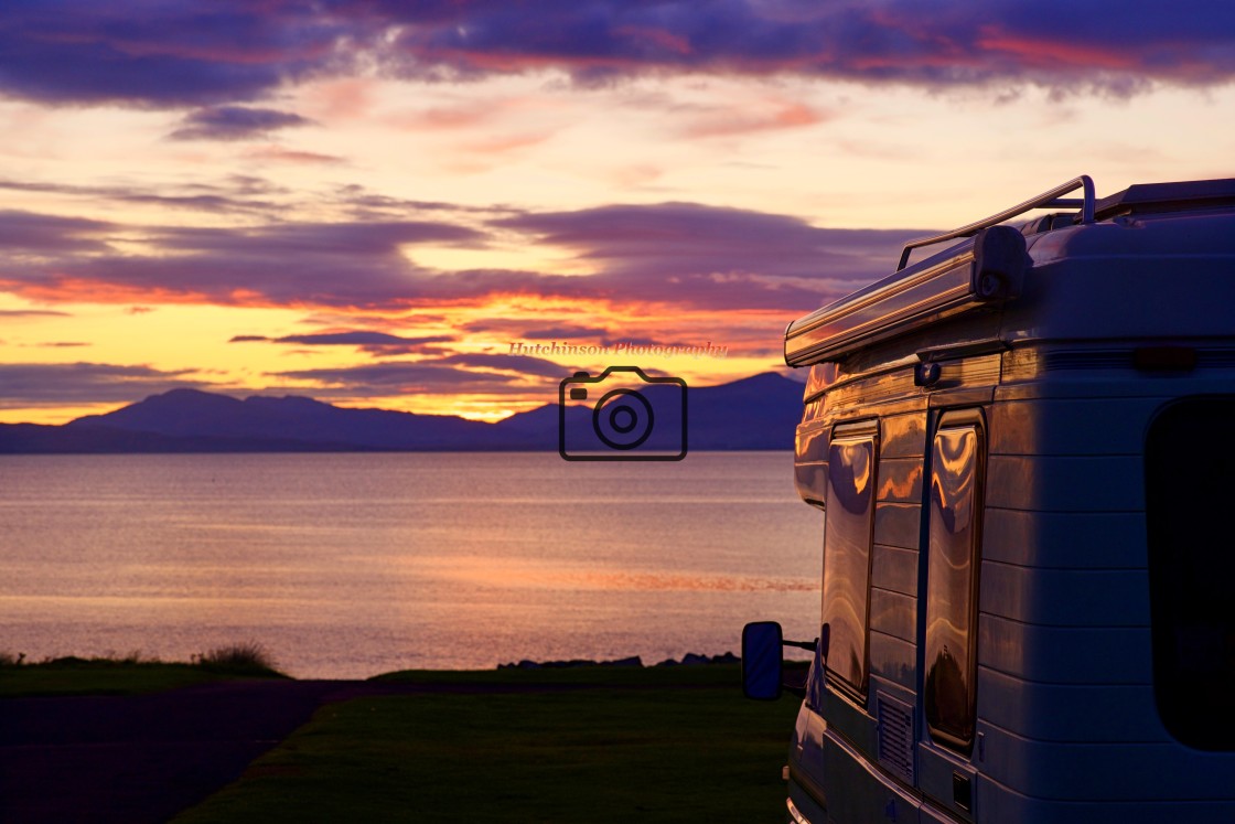 "Sunset over the Island of Mull" stock image